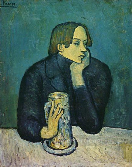 Portrait Of Jaime Sabartes Le Bock 1901 Pablo Picasso Oil Paintings